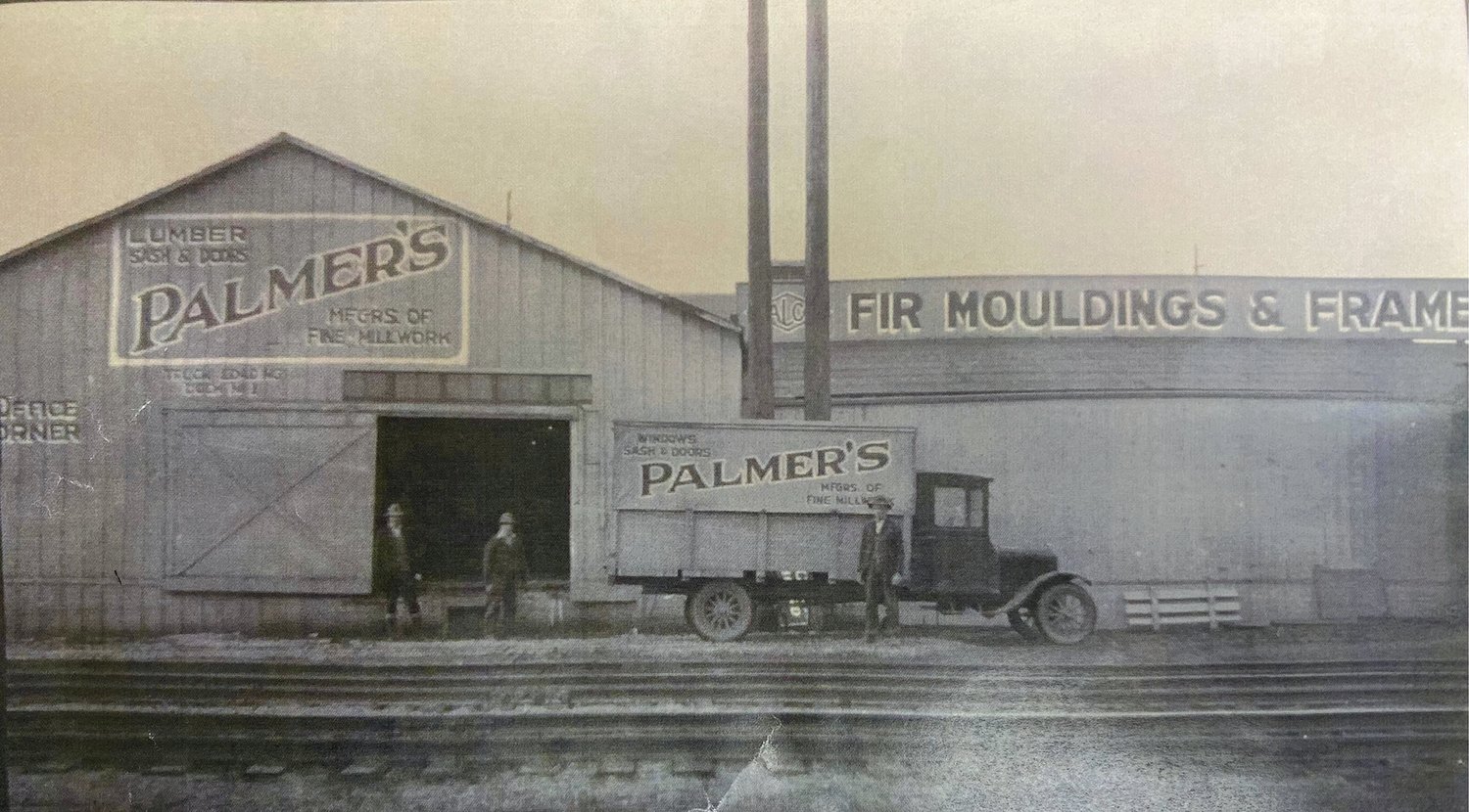 The partnership between Experience Chehalis and Palmer Lumber requests that folks come up with mural designs that incorporate a likeness of this historic image of Palmer Lumber’s operations.
